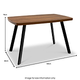 Frankie-120cm-oak-effect-dining-table-dark-oak from Roseland Furniture