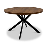 Rivera-120cm-round-dining-table-dark-oak from Roseland Furniture