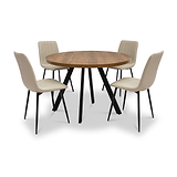 Brooks-107cm-round-dining-table-dark from Roseland Furniture