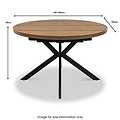 Barker 120 160cm Ext Dining Table Dark Dims from Roseland Furniture