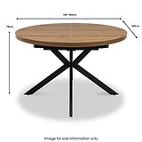 Barker 120 160cm Ext Dining Table Dark Dims from Roseland Furniture