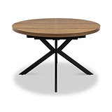 Barker 120 160cm Ext Dining Table Dark Dims from Roseland Furniture