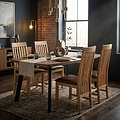 Colton 160cm Dining Table Dark Oak Angle1 from Roseland Furniture