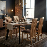 Colton 160cm Dining Table Dark Oak Angle1 from Roseland Furniture