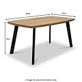 Colton 160cm Dining Table Dark Oak Angle1 from Roseland Furniture