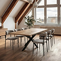Sofie-160cm-Extending-Parquet-Design-Dining-Table from Roseland Furniture