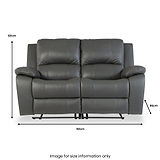 Selma-Leather-Electric-2-Seater-Sofa-Grey from Roseland Furniture