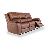 Selma-Leather-Electric-3-Seater-Sofa-Tan from Roseland Furniture