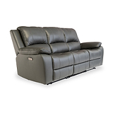 Selma-Leather-Electric-3-Seater-Sofa-Grey from Roseland Furniture