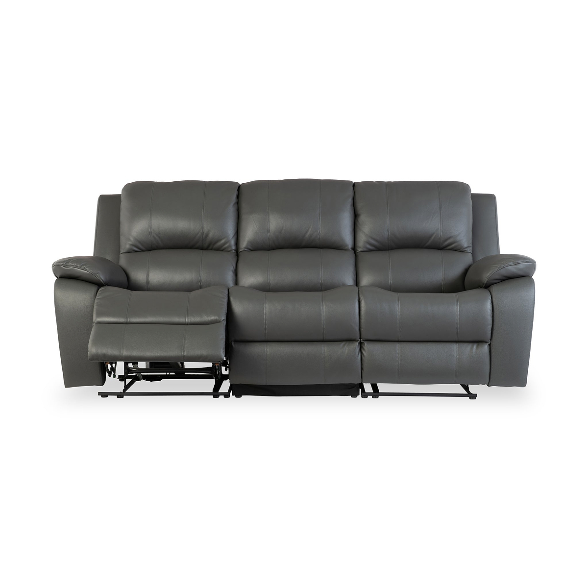 Selma-Leather-Electric-3-Seater-Sofa-Grey from Roseland Furniture