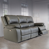 Selma-Leather-Electric-3-Seater-Sofa-Grey from Roseland Furniture