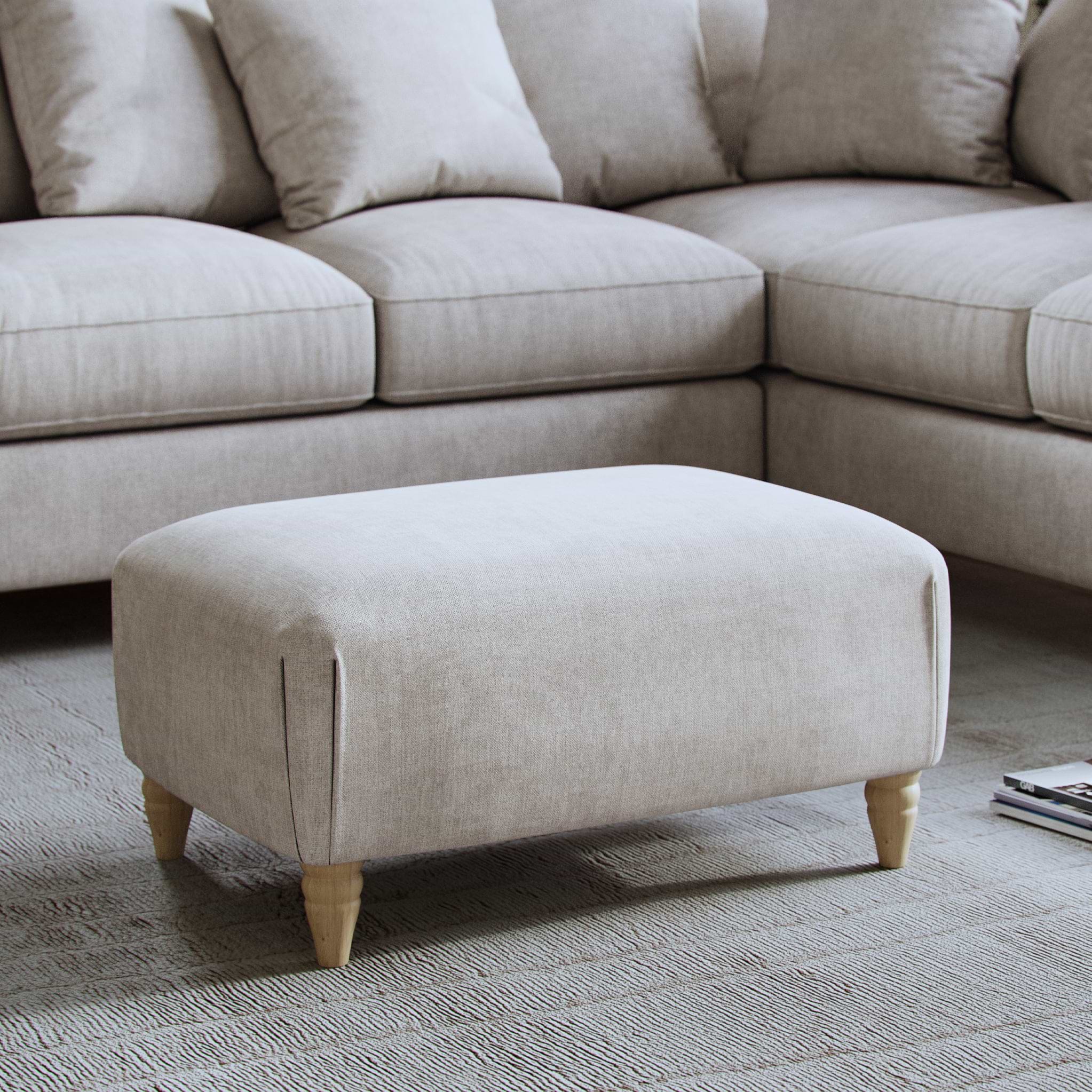 Pembroke Footstool Linen from Roseland Furniture