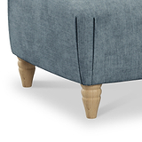 Pembroke Denim Footstool Close Up from Roseland Furniture