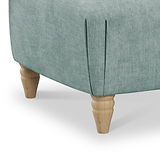 Pembroke Aqua Footstool Close Up from Roseland Furniture