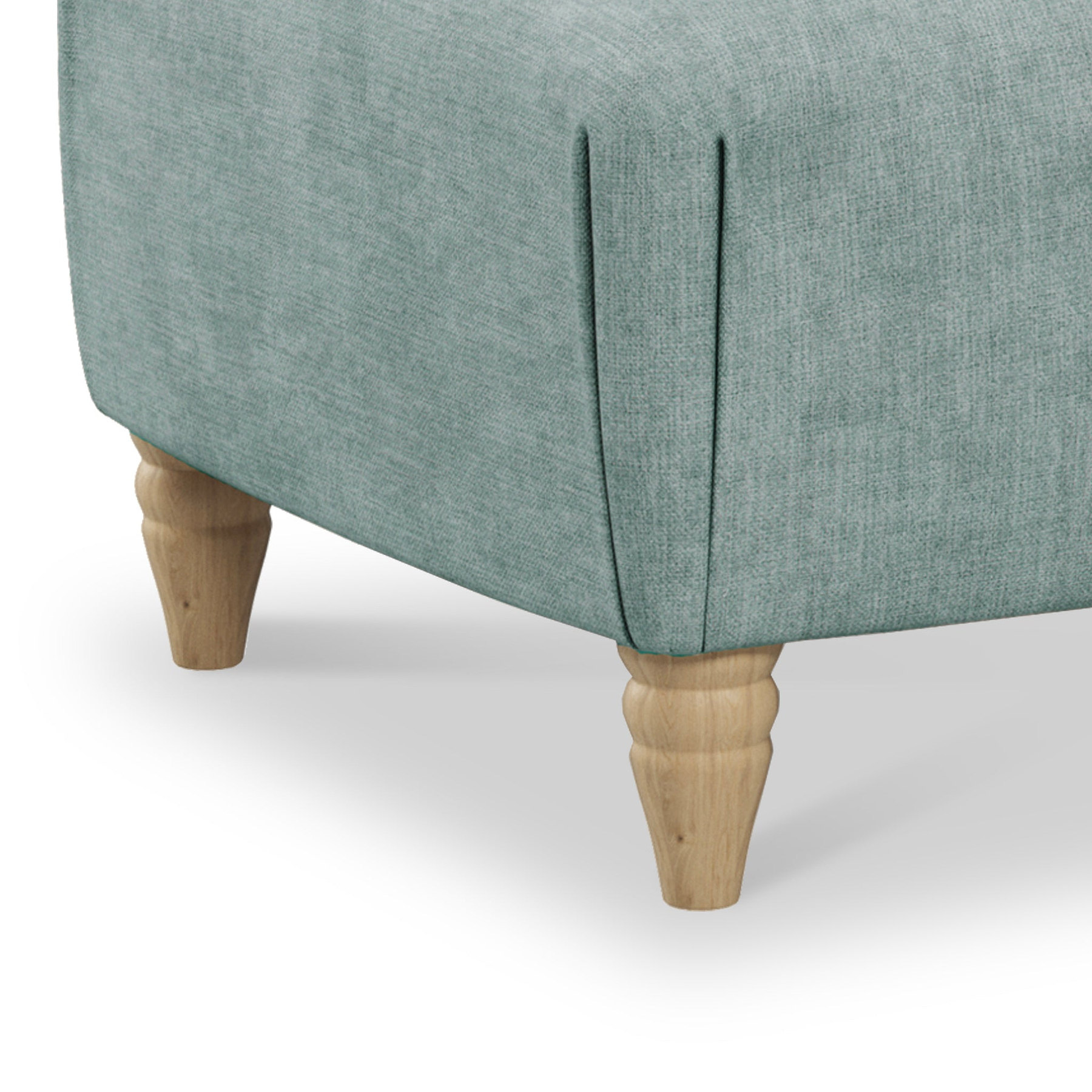 Pembroke Aqua Footstool Close Up from Roseland Furniture