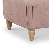 Pembroke Pink Footstool Close Up from Roseland Furniture