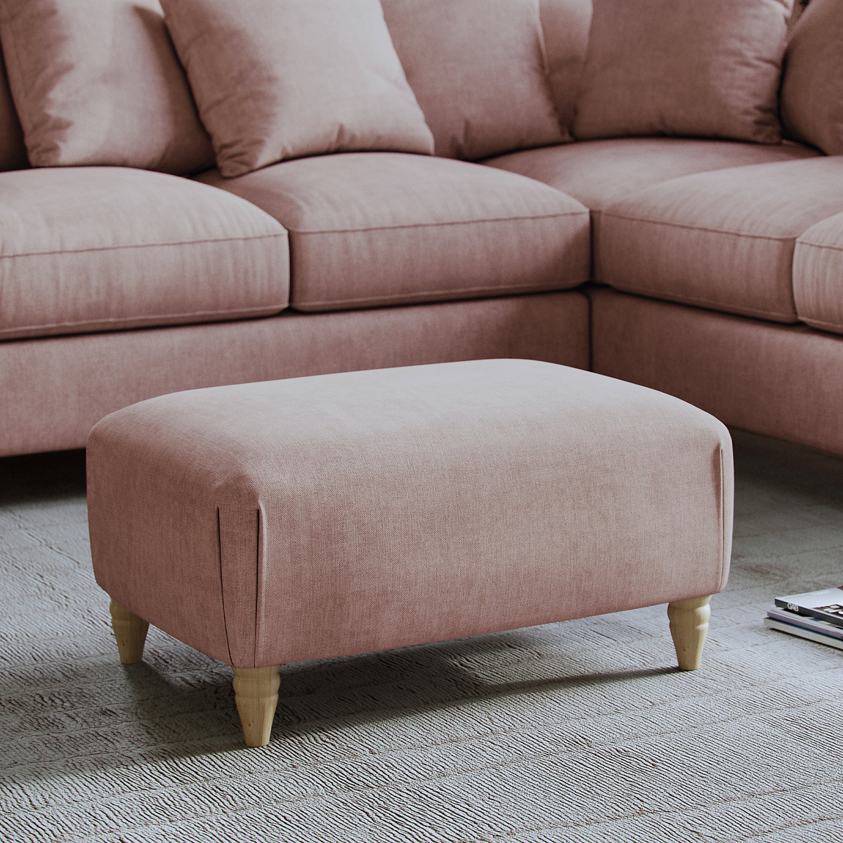 Pembroke Footstool Soft Pink Life1 from Roseland Furniture
