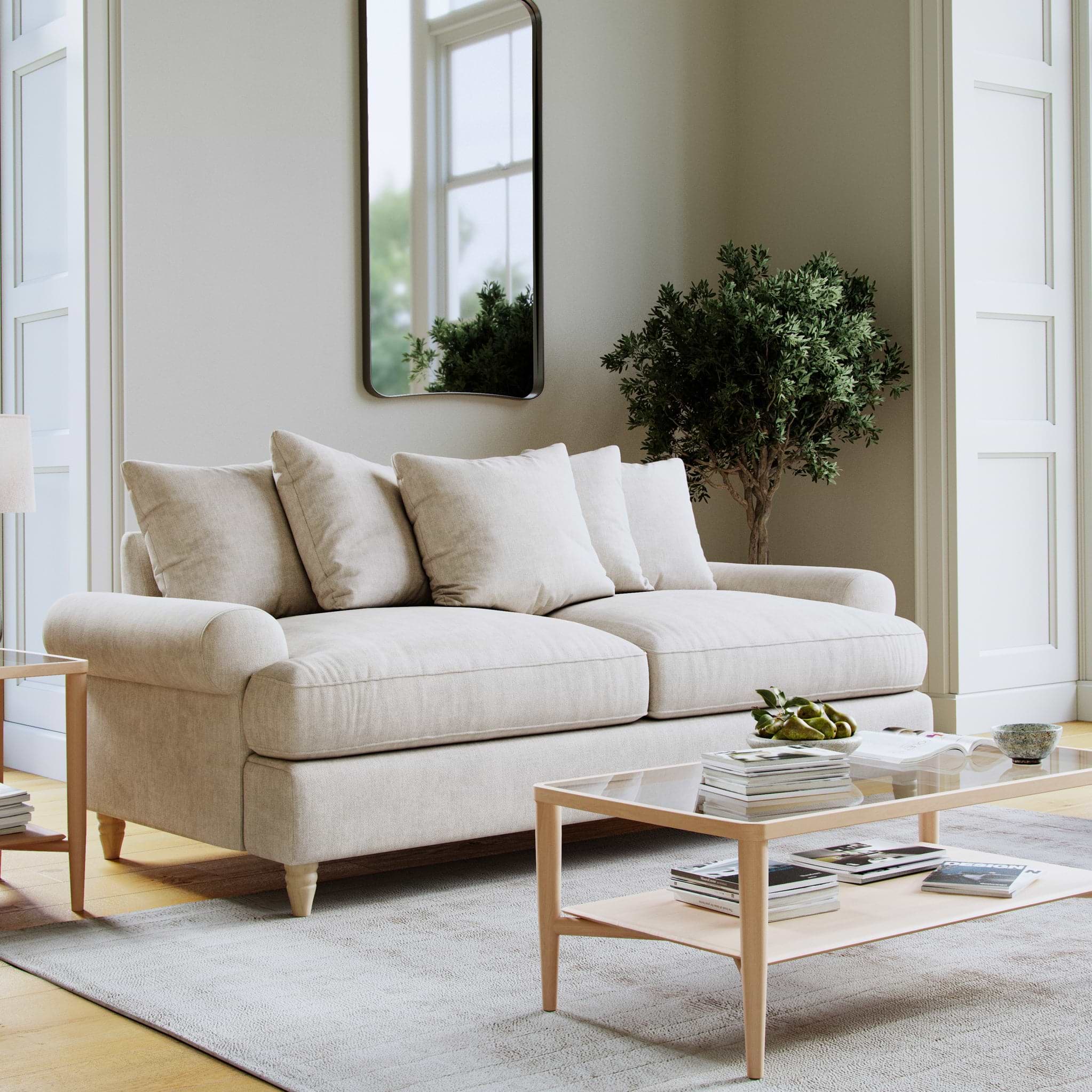Pembroke 3 Seater Sofa Linen Life1 from Roseland Furniture