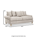 Pembroke 3 Seater Sofa Linen  from Roseland Furniture