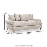 Pembroke 3 Seater Sofa Linen  from Roseland Furniture
