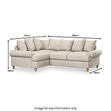 Pembroke LH Corner Sofa Linen  from Roseland Furniture