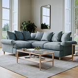 Pembroke LH Corner Sofa Denim Life1 from Roseland Furniture