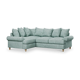 Pembroke LH Corner Sofa Aqua from Roseland Furniture