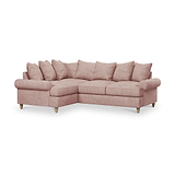 Pembroke LH Corner Sofa Pink from Roseland Furniture
