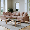 Pembroke LH Corner Sofa Pink Life1 from Roseland Furniture