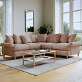 Pembroke Corner Sofa Pink Life1 from Roseland Furniture