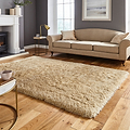 Hatton Beige Hand Tufted Shaggy Rug for living room