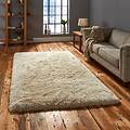 Hatton Cream Hand Tufted Shaggy Rug for bedroom