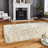 Hatton Cream Hand Tufted Shaggy Rug for living room