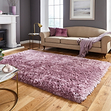 Hatton Lilac Hand Tufted Shaggy Rug for bedroom