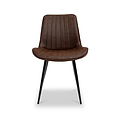 Effie-faux-leather-dining-chair-brown from Roseland Furniture