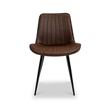 Effie-faux-leather-dining-chair-brown from Roseland Furniture