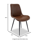 Effie-faux-leather-dining-chair-brown from Roseland Furniture
