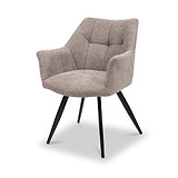Brianne Curved Dining Chair Taupe Group2 from Roseland Furniture