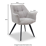 Brianne Curved Dining Chair Light Grey Group1 from Roseland Furniture