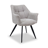 Brianne Curved Dining Chair Light Grey Group1 from Roseland Furniture