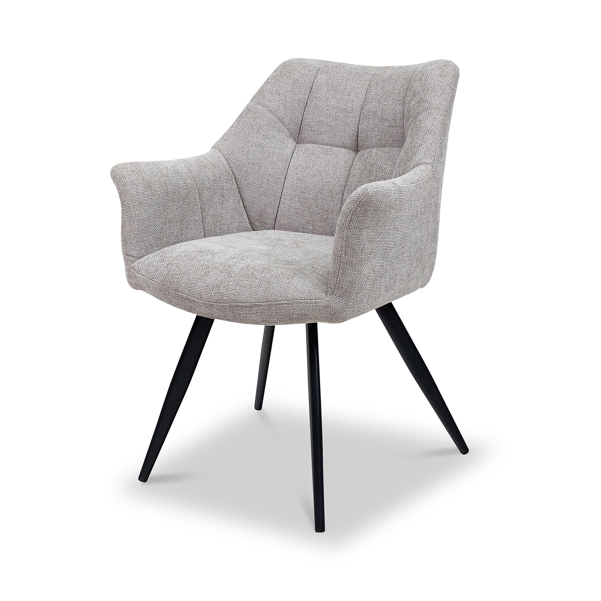 Brianne Curved Dining Chair Light Grey Group1 from Roseland Furniture