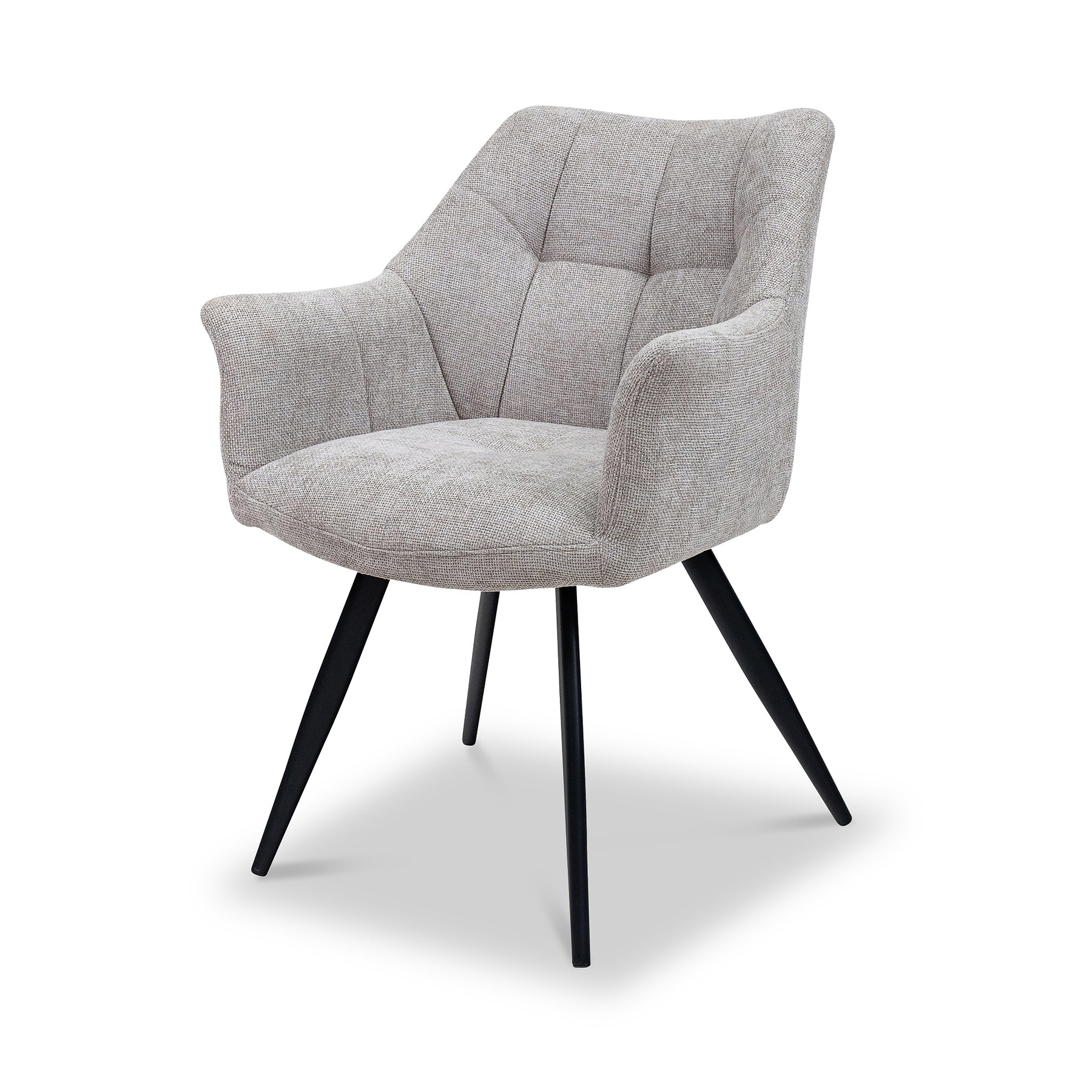 Brianne Curved Dining Chair Light Grey Group1 from Roseland Furniture