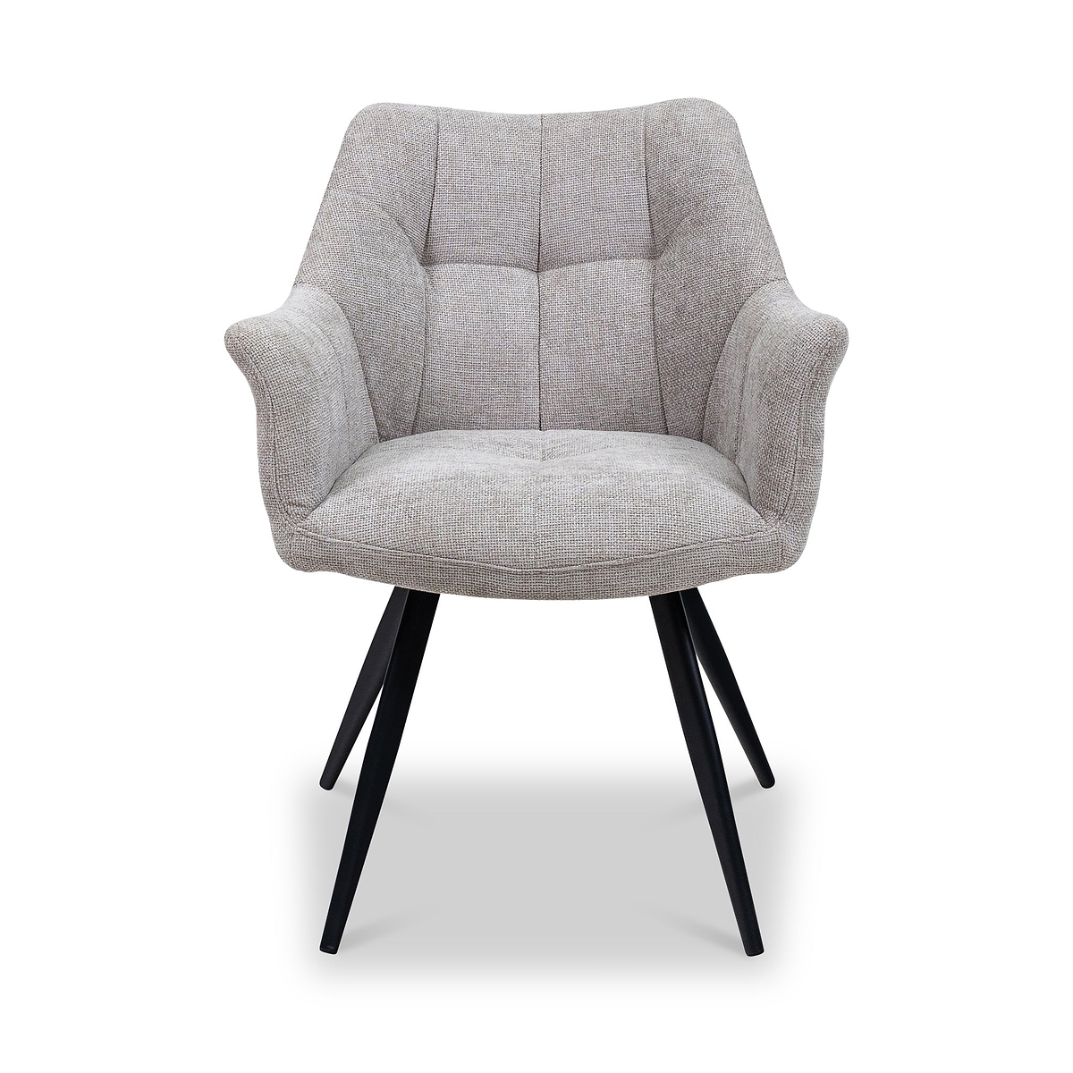 Brianne Curved Dining Chair Light Grey Group1 from Roseland Furniture