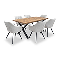 Brianne Curved Dining Chair Light Grey Group1 from Roseland Furniture