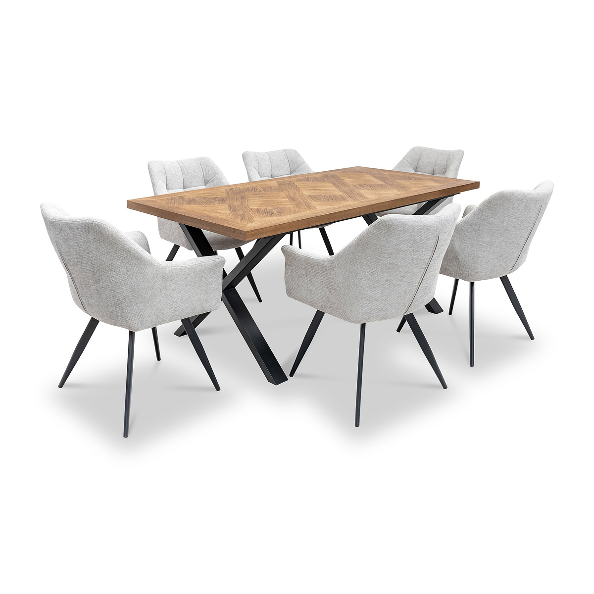 Brianne Curved Dining Chair Light Grey Group1 from Roseland Furniture