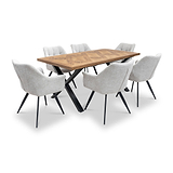 Brianne Curved Dining Chair Light Grey Group1 from Roseland Furniture