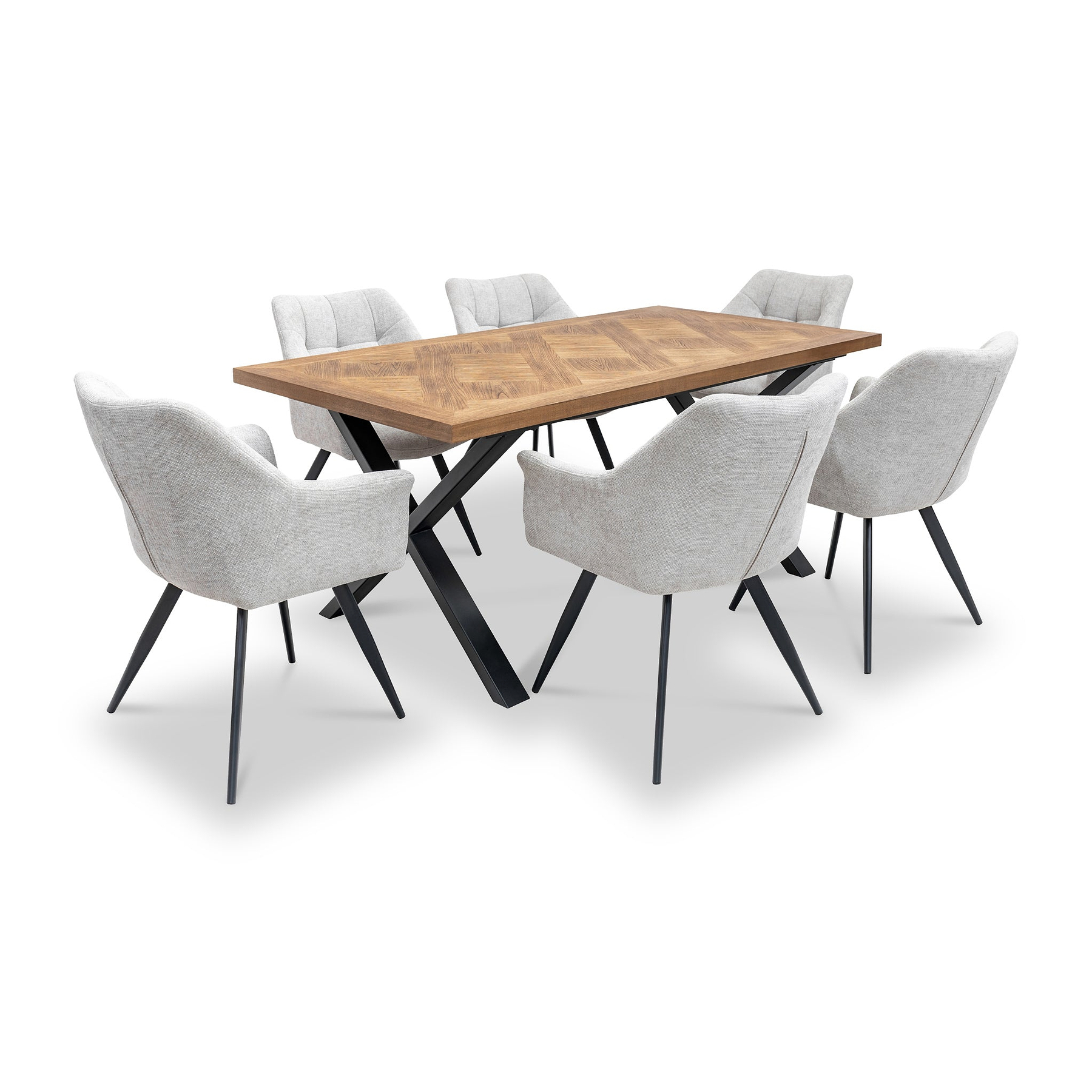 Brianne Curved Dining Chair Light Grey Group1 from Roseland Furniture