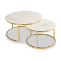 Mira-Kass-Gold-Marble-Effect-Coffee-Table-Set from Roseland Furniture