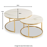 Mira-Kass-Gold-Marble-Effect-Coffee-Table-Set from Roseland Furniture