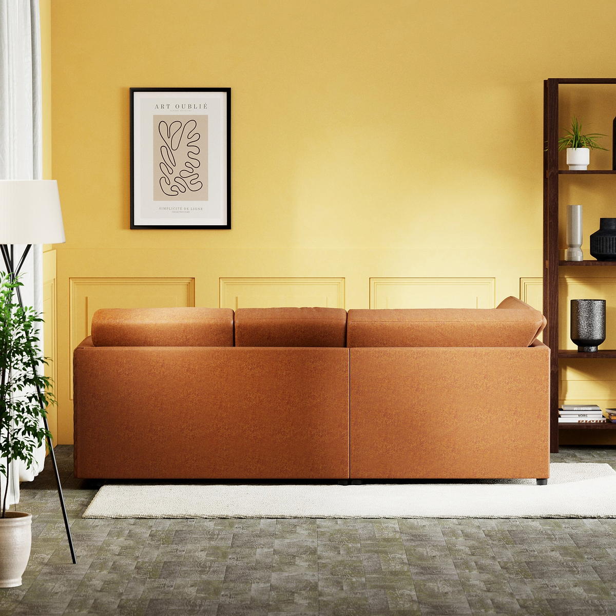Colby Faux Leather Corner Sofa